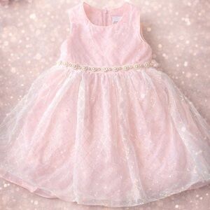 Rare Too Pink Tulle Dress 3T Easter Party Wedding Sparkle Dress elegant pink